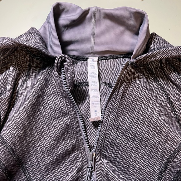 LULULEMON  Daily Practice Herringbone Slate Black Gray Light Hoodie W4166S - Picture 8 of 14